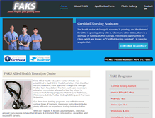 Tablet Screenshot of faks-allied-health.com